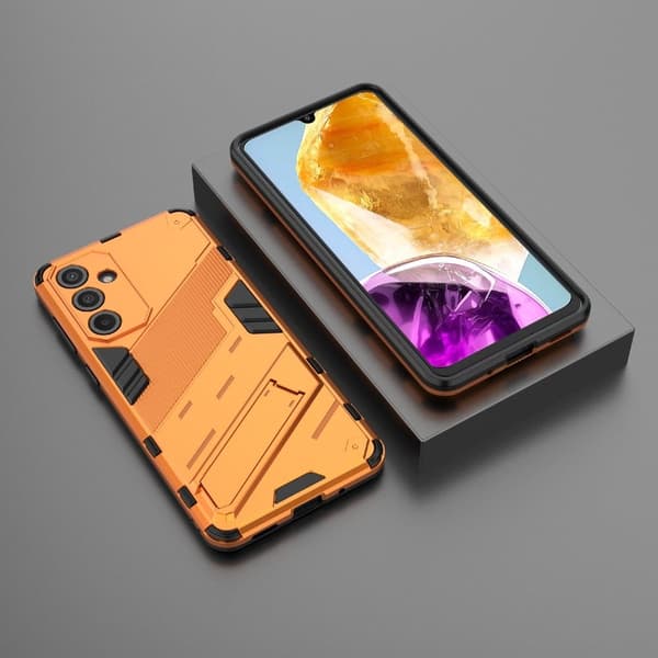 Stötsäkert Samsung Galaxy M55 skal med modernt utseende - Orange Orange