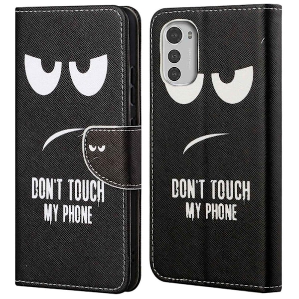 Wonderland Motorola Moto E32 flip etui - Rør Ikke Ved Min Telefon Black