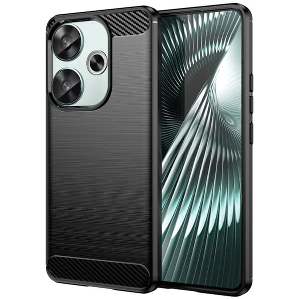 Carbon Flex Xiaomi Poco F6 / Xiaomi Redmi Turbo 3 cover - Sort Black