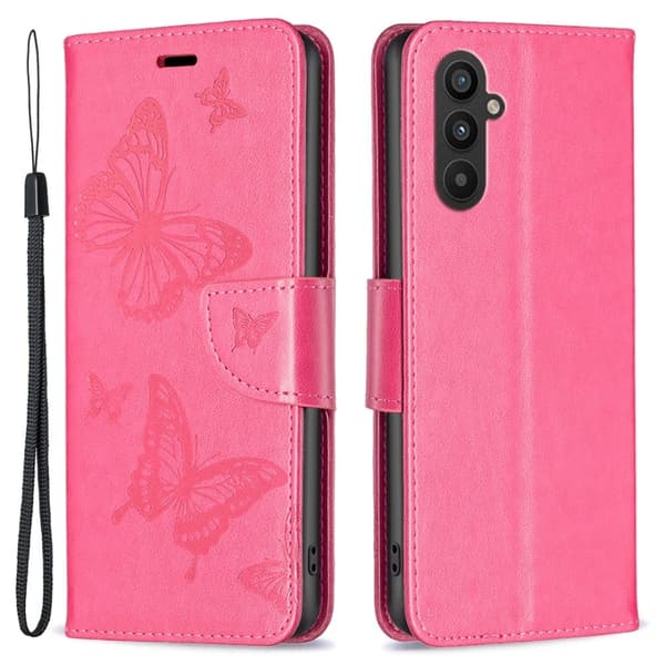 Sommerfugl Samsung Galaxy A25 Flip Etui - Rose Pink