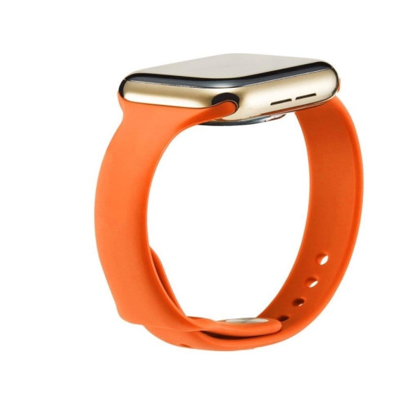 Apple Watch Series 5 40mm simple silicone watch band - Orange Orange