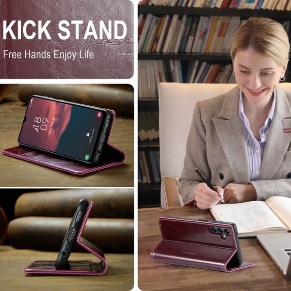 CaseMe Samsung Galaxy A14 Smooth Etui - Rød Red
