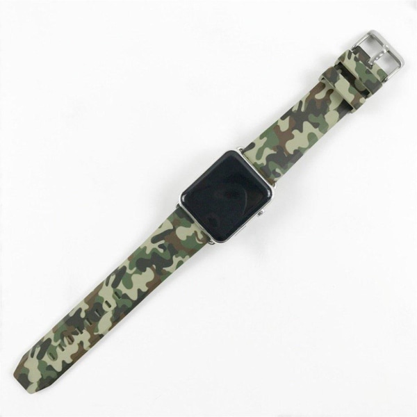 Apple Watch Series 5 40 mm kamouflagefärgad klockarmband i silikon - Khaki multifärg