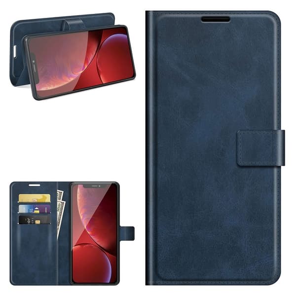 Lompakko Nahkakotelo For iPhone 13 Pro Max - Sininen Blue