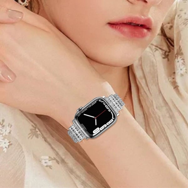 Apple Watch (41mm) elegant klockarmband i rostfritt stål - Silver Silvergrå