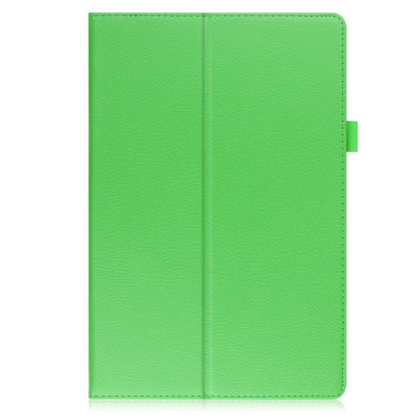 Foldbart etui med Lichi-tekstur til Samsung Galaxy Tab A8 10.5 (2021) - Grøn Green