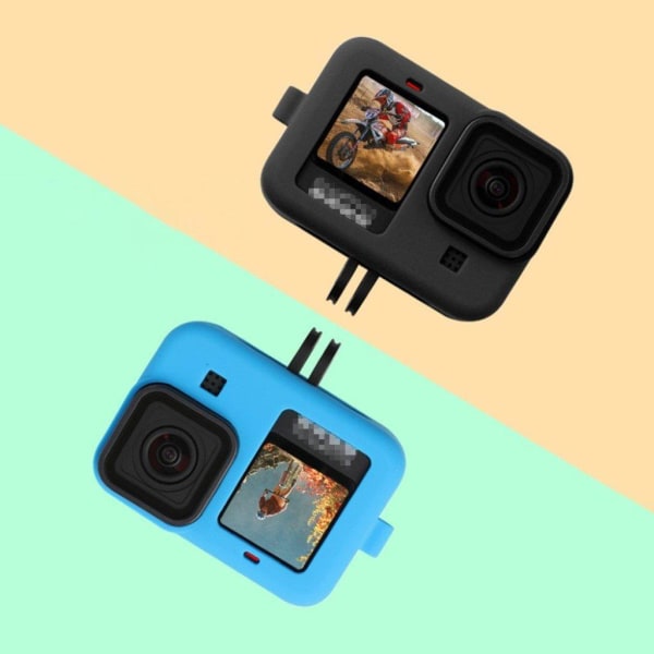 GoPro Hero 9 silikone etui with lens cap - sort Black
