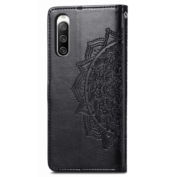 Mandala läder Sony Xperia 10 IV fodral - Svart Svart