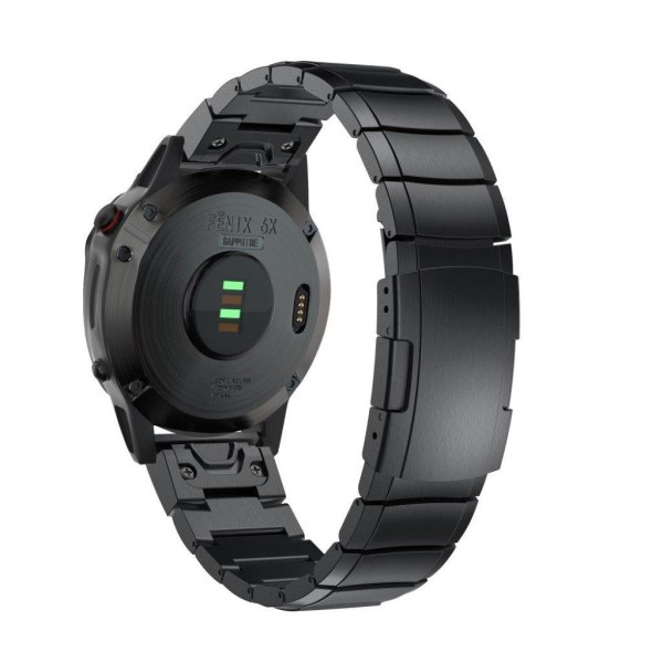 Garmin Fenix 6X rustfrit stål Urrem - Sort Black