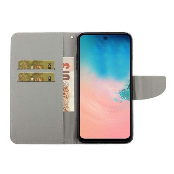 Wonderland Samsung Galaxy Note 20 flip kuoret - Englanti Hahmot Blue