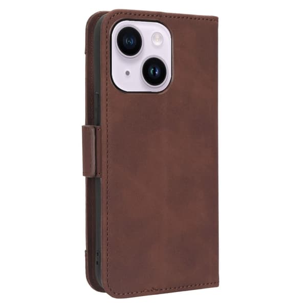 Modernt iPhone 15 fodral med plånbok - Brun Brun
