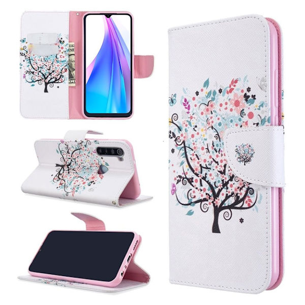 Wonderland Xiaomi redmi Note 8T flip case - Flowered treet Multicolor