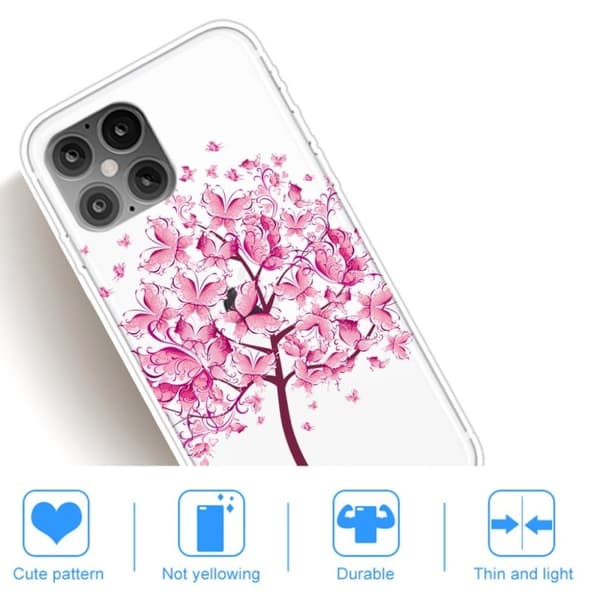 Deco iPhone 12 Pro Max Etui - Blomst Tre Pink