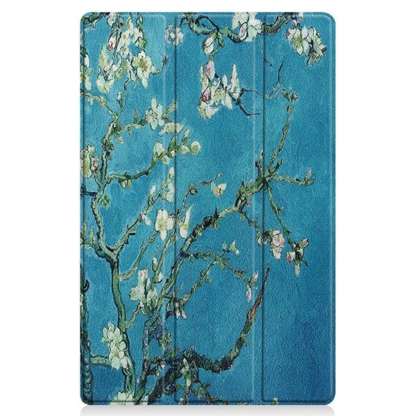 Lenovo Tab P11 patterned leather flip case - Beautiful Flower Green