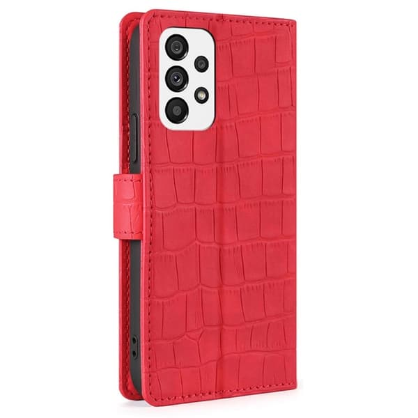 Croco Samsung Galaxy A73 cover - Rød Red