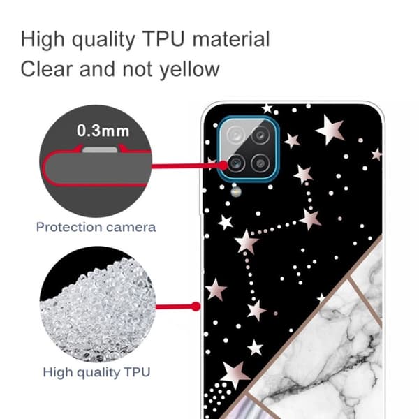 Marble Samsung Galaxy A42 5G Etui - Constellation Klinkekule Tile Black
