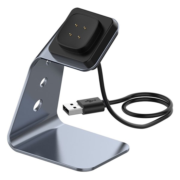 Fitbit Sense / Versa 3 -latausteline - Harmaa Silver grey