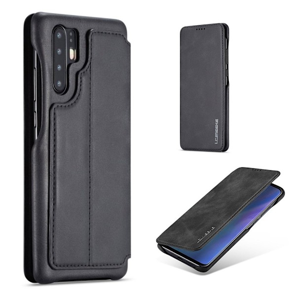 LC.IMEEKE Huawei P30 Pro retro læderetui - Sort Black