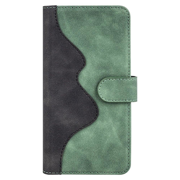 Tvåfärgat Motorola Moto G73 fodral i läder - Grön Grön