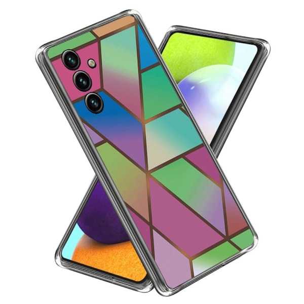 Marmormotiv Samsung Galaxy A54 skal - Rosa/Grön Och Blå Gradienter multifärg