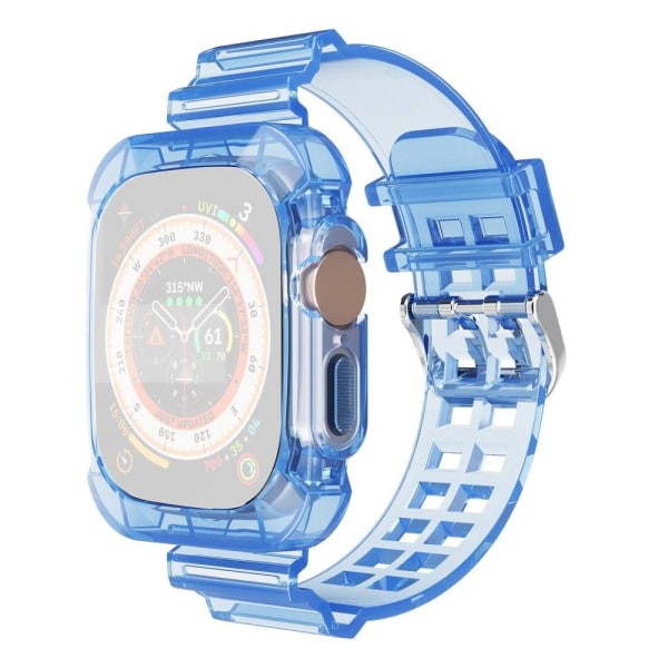 Apple Watch Ultra clear watch strap with integrated cover - Tran Blå