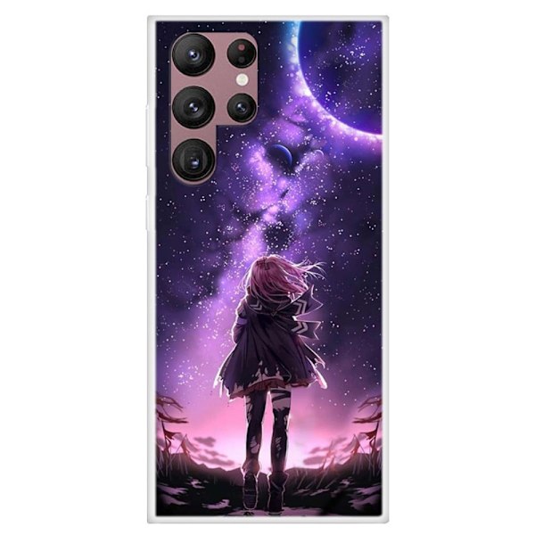 Deco Samsung Galaxy S22 Ultra kotelot - Tähdet Ja Tyttö Multicolor