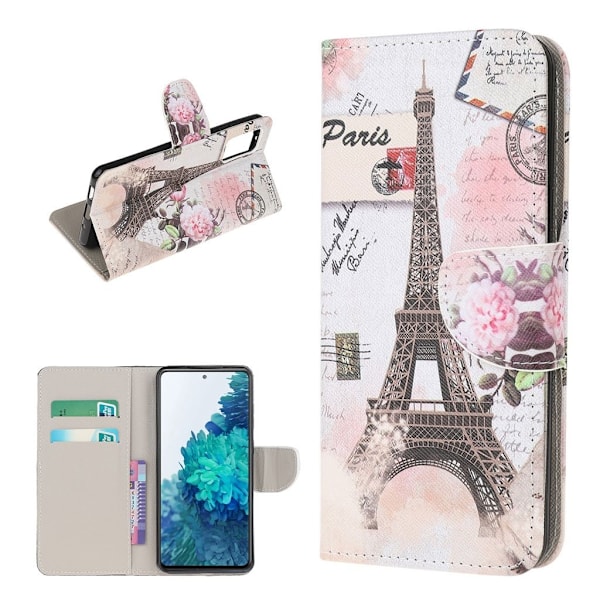 Wonderland Samsung Galaxy S20 FE flip kuoret - Eiffel-Torni Brown
