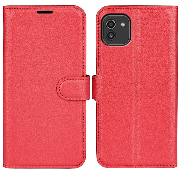 Classic Samsung Galaxy A03 Läppäkotelo - Punainen Red