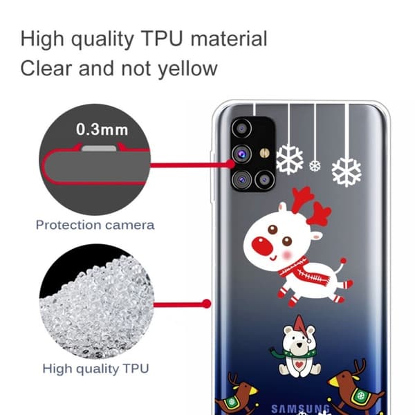 Juleveske til Samsung Galaxy M51 - Hvit Elg White