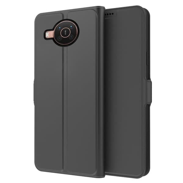 Sileä ja ohut premium-PU-nahkakotelo Nokia X10 - Musta Black