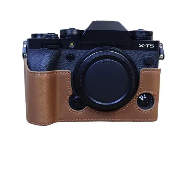 Fujifilm X-T5 läderöverdrag - Kaffe Brun