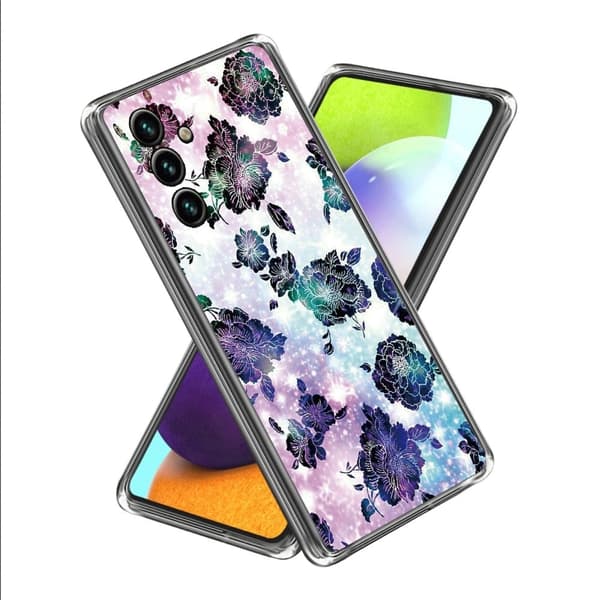 Deco Samsung Galaxy A15 cover - Lilla Blomster Purple