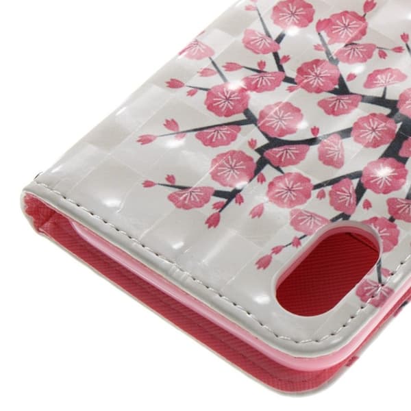 iPhone Xs Max læder flip cover med mønsterprint - Grise Læser Bog Multicolor