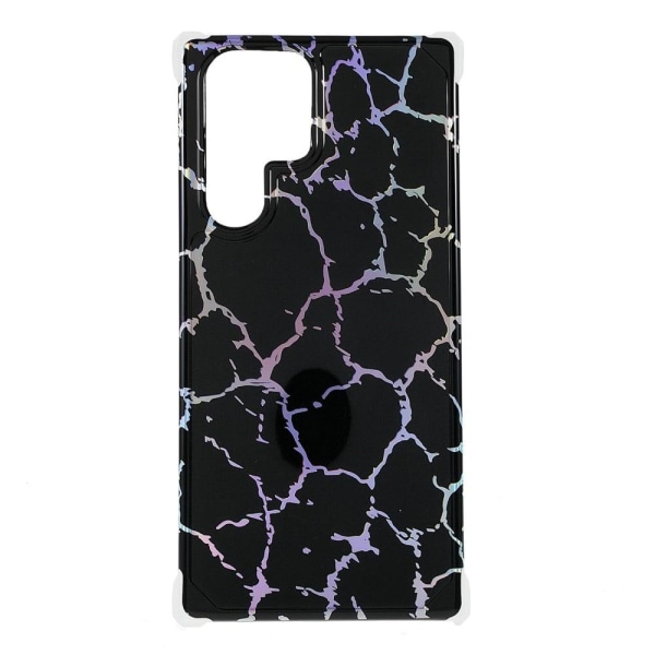 Marble design Samsung Galaxy S22 cover - Sort Farvestribe Black