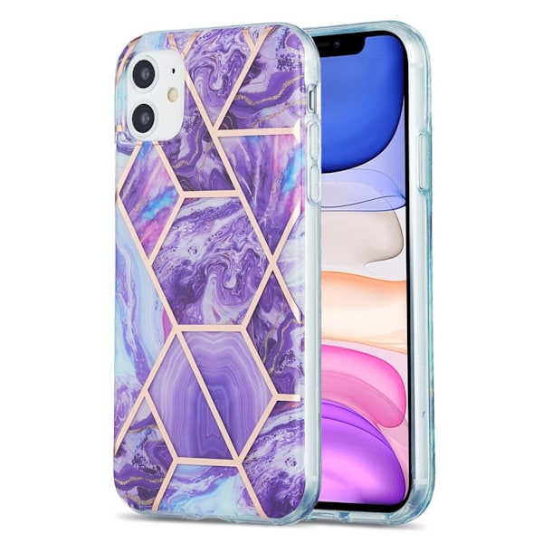 Marmor etui til iPhone 11 - Lilla Purple