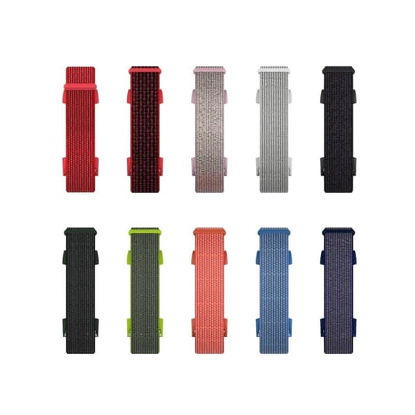 Fitbit Charge 3 nylonrem med velcro - pink Pink