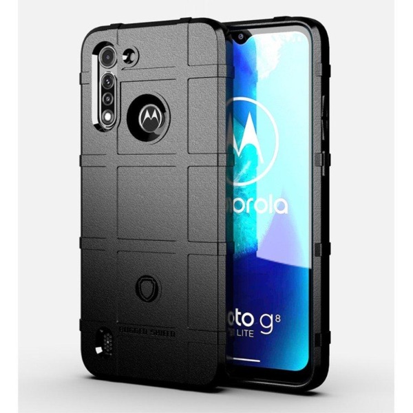 Rugged Shield kuoret - Motorola Moto G8 Power Lite - Musta Black