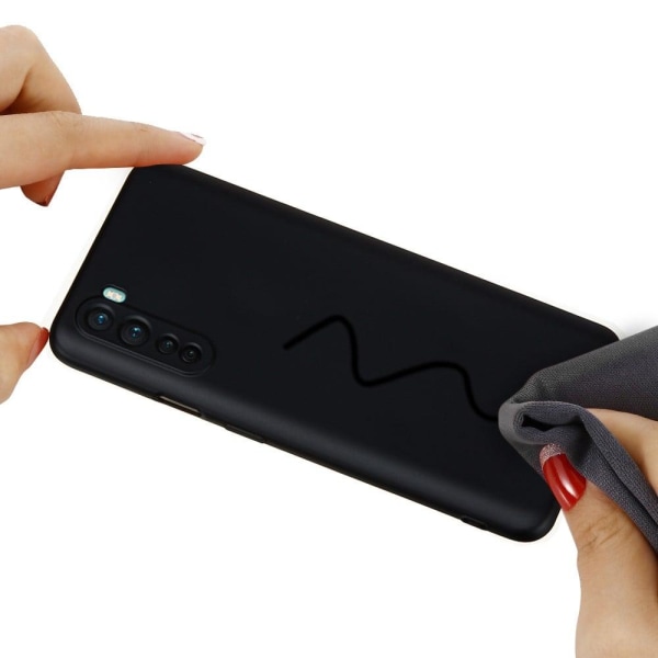 Matt OnePlus Nord skal av flytande silikon - Svart Svart