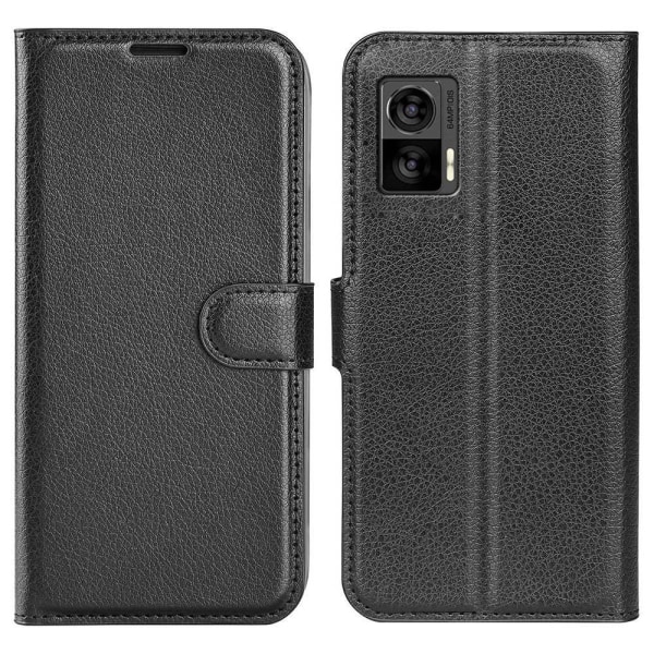 Klassisk Motorola Edge 30 Neo Flip Etui - Sort Black