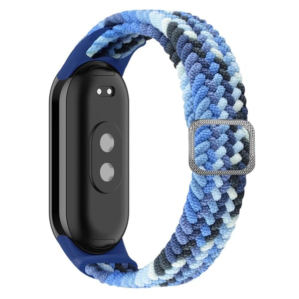 Xiaomi Smart Band 8 elastisk nylonflätad stilrem - Färgstark Blå Blå