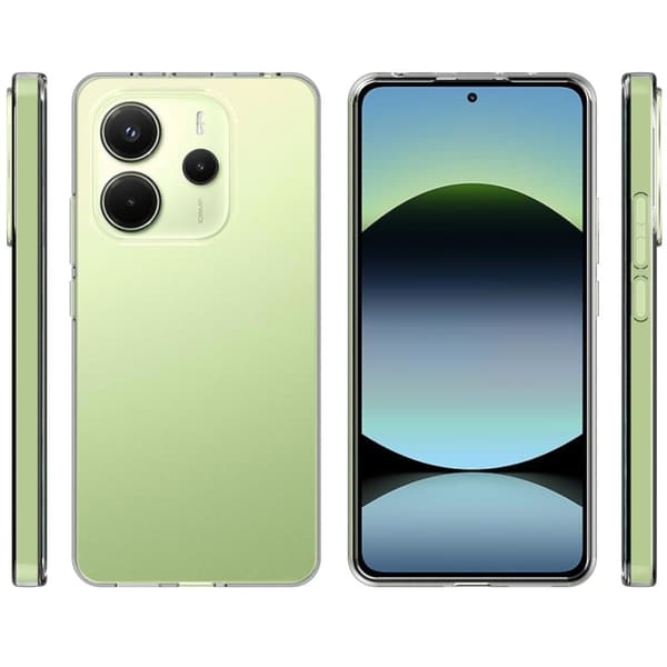 Xiaomi Redmi Note 14 4G (164,84 mm) Genomskinligt mobilskal Vattenstämpelresistent flexibelt bakstycke Transparent