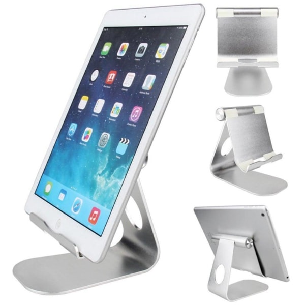 Universal foldable tablet desktop holder - Silver Silver grey