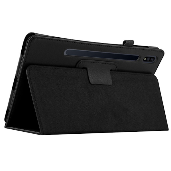 Samsung Galaxy Tab S7 litchi læder etui - sort Black