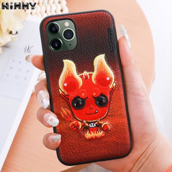 Nimmy Monster iPhone 11 Pro broderet cover - Rød Red