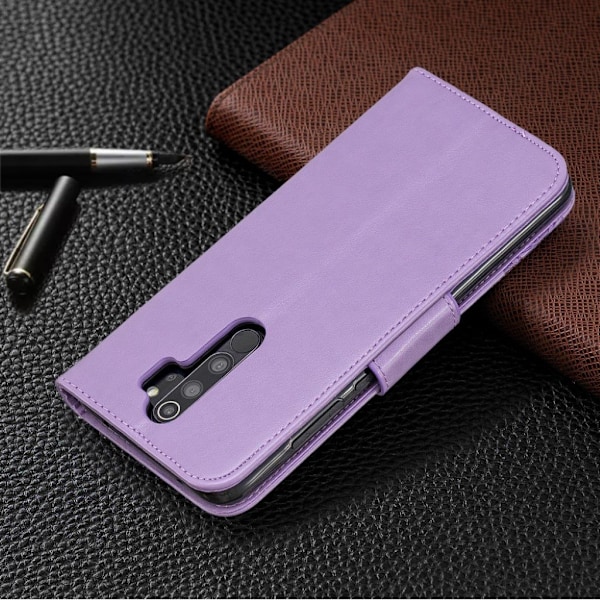 Butterfly läder Xiaomi Redmi Note 8 Pro fodral - Lila Lila