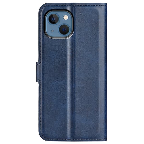 iPhone 14 Plus nahkainen lompakokkotelo - Sininen Blue