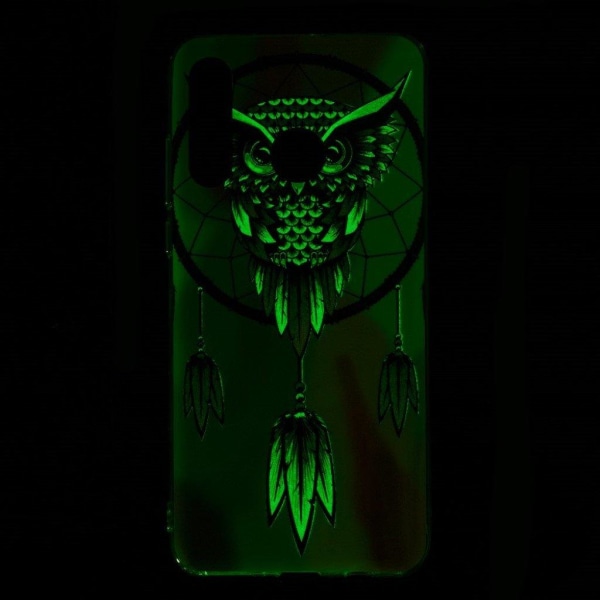 Huawei P30 Lite noctilucent case - Owl Dream Catcher Multicolor