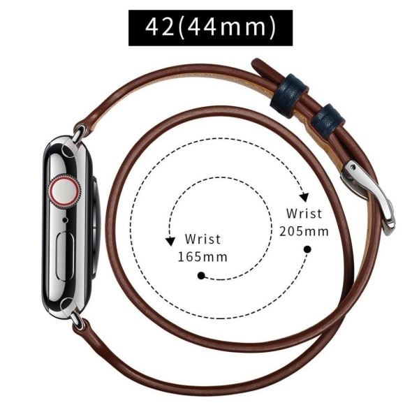 Apple Watch Series 5 44mm bi-colored circle design ægte læder Ur Multicolor