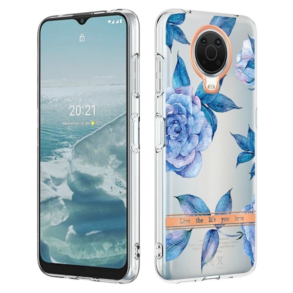 Supertyndt og holdbart softcover til Nokia G20 / G10 - Blå Pæon Blue