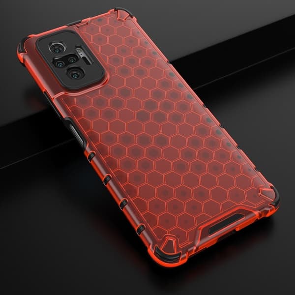 Bofink Honeycomb Xiaomi Redmi Note 10 Pro skal - Röd Röd
